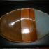 A polished wooden bowl