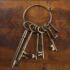 A ring of antique keys